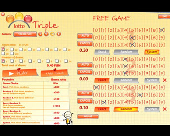 Lottery triple