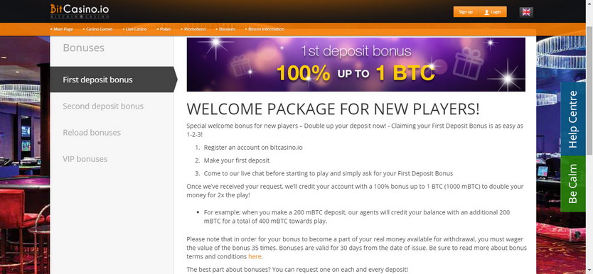 старонка бонусаў bitcasino
