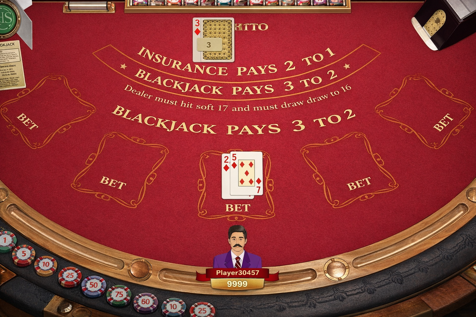 каэфіцыенты выплат у blackjack