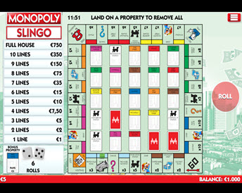 Slingo Monopoly
