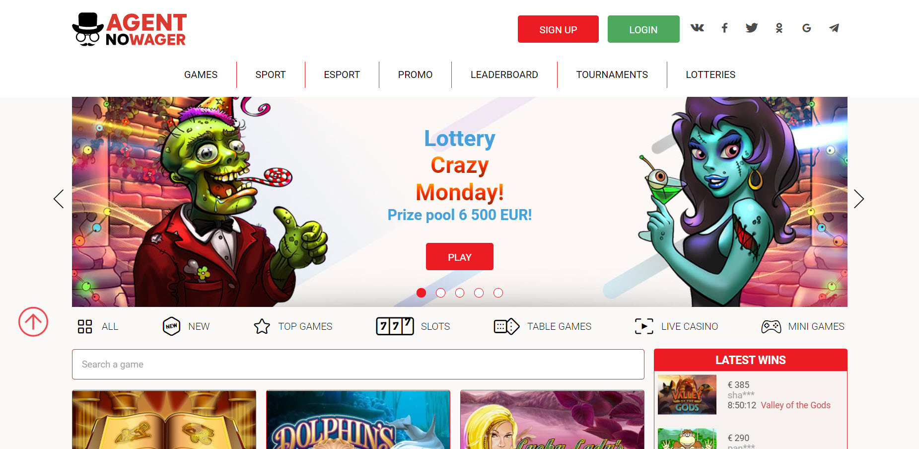 Agent NoWager Casino