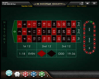 3D European Roulette (Leap)