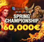 Вясновы чэмпіянат па слотах Spinomenal з прызавым фондам 60 000 EUR