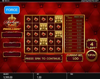 Jackpot King Prize Lines