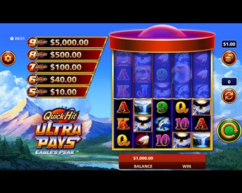 Quick Hit Ultra Pays Eagle's Peak
