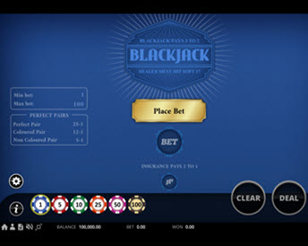 Perfect Pairs Blackjack (Swintt)