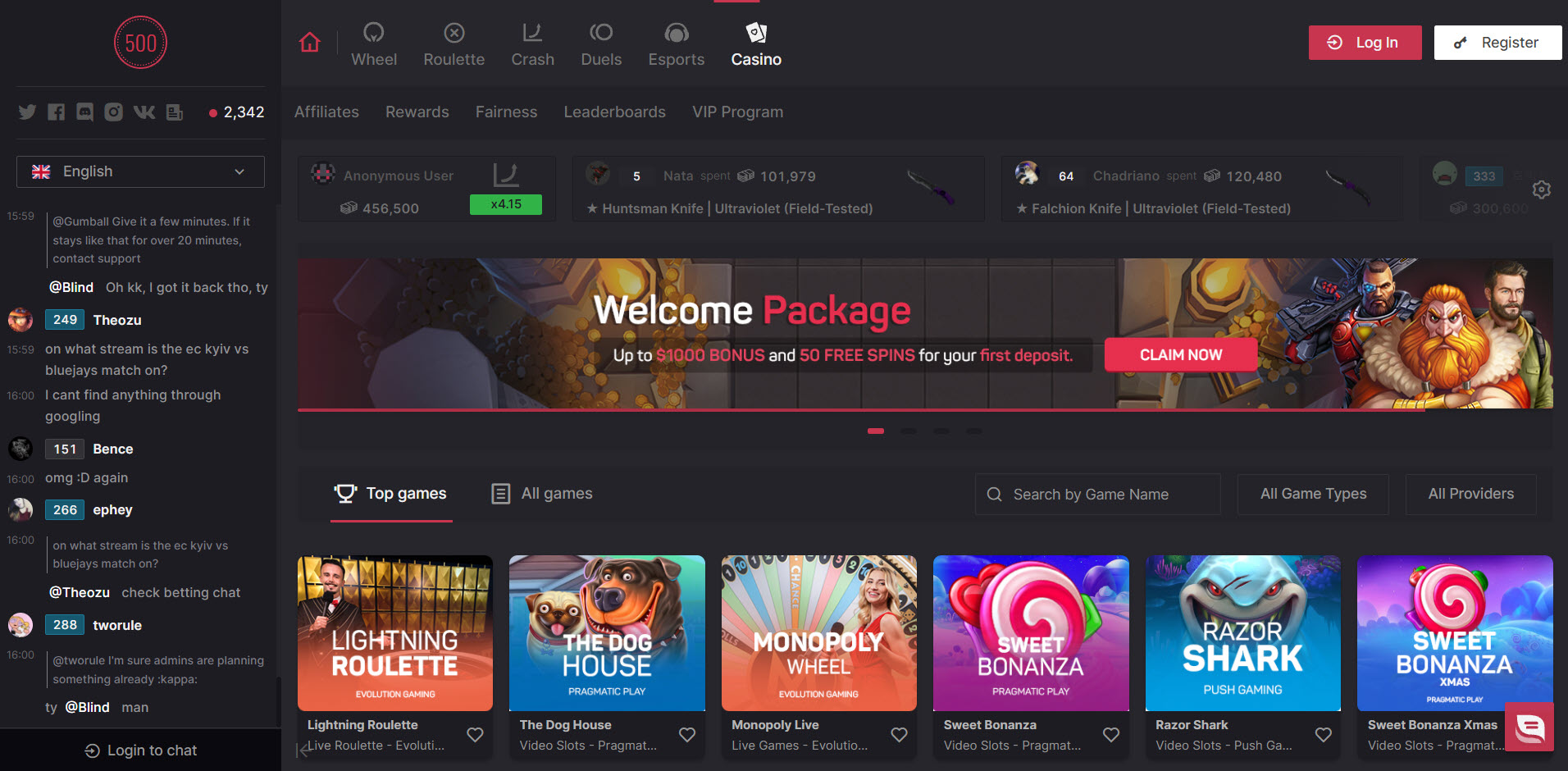 500 Play Casino