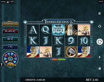Thunderstruck II Mega Moolah