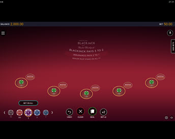 Premier Blackjack with Buster Blackjack