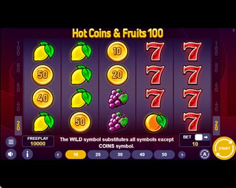 Hot Coins & Fruits 100