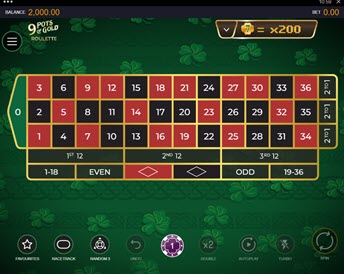 9 Pots of Gold Roulette