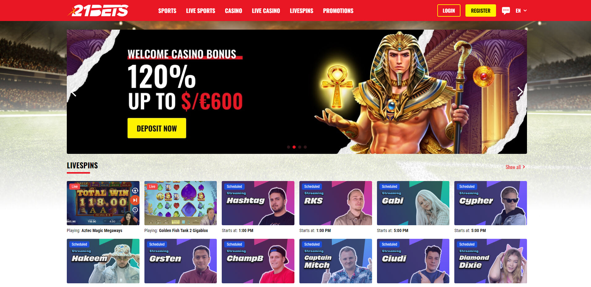 21 bets Casino