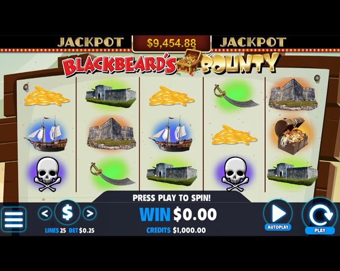 Blackbeard's Bounty (Jackpot Software)