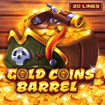 Gold Coins Barrel