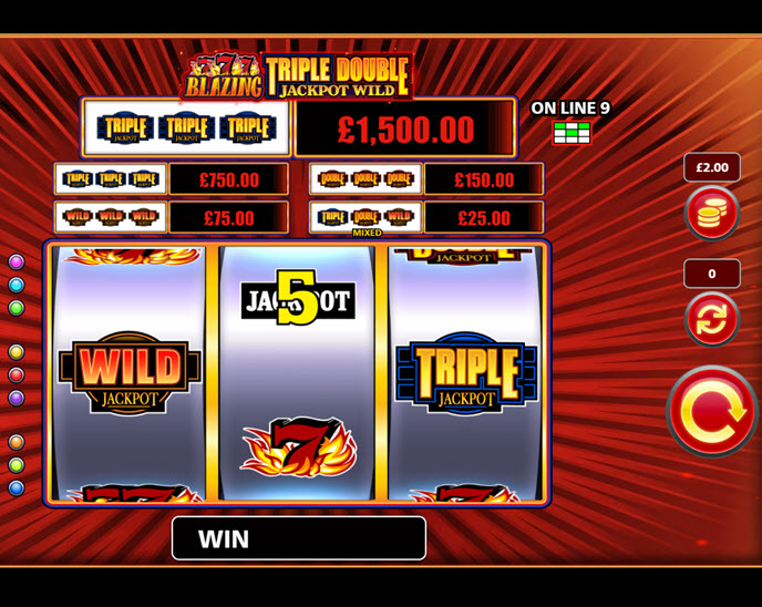 Blazing 777 Triple Double Jackpot Wild