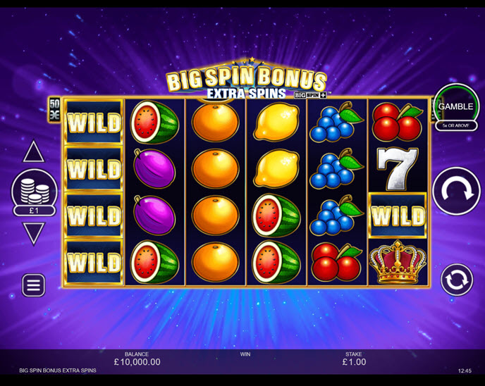 Big Spin Bonus Extra Spins