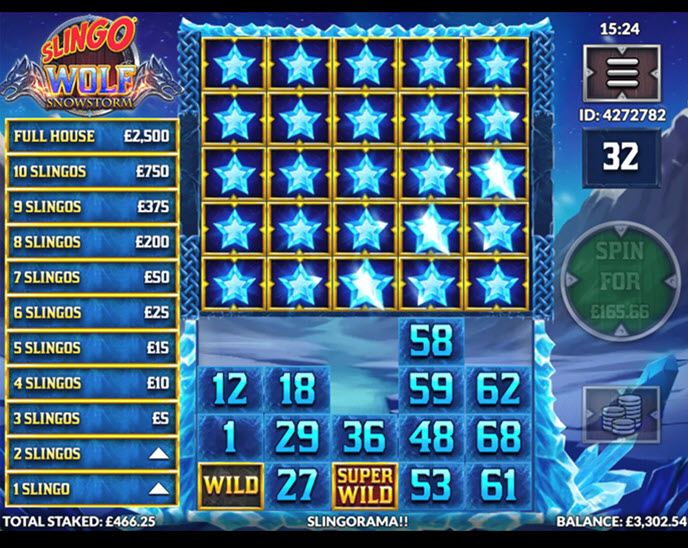 Slingo Wolf Snowstorm