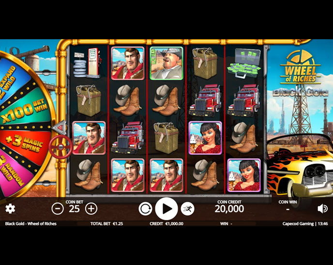 Black Gold Wheel of Riches