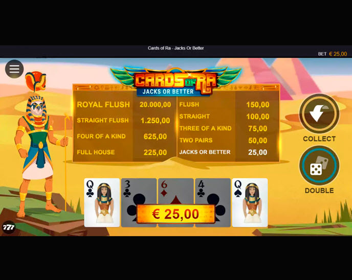 Cards of Ra Jacks or Better