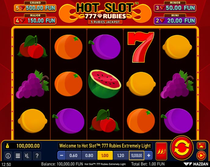 Hot Slot: 777 Rubies Extremely Light