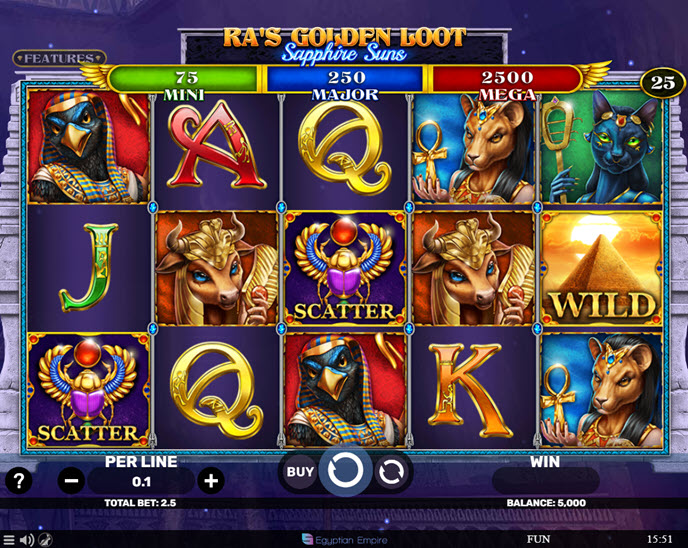 Ra's Golden Loot - Sapphire Suns