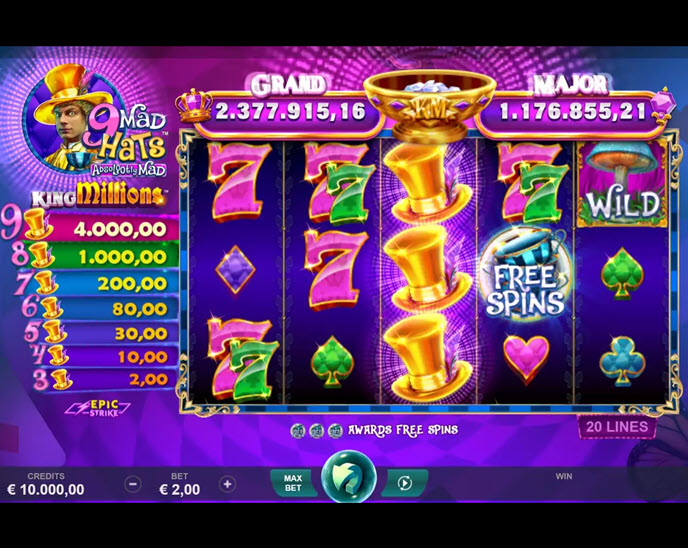 9 Mad Hats King Millions