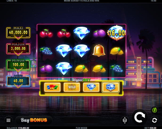 Miami Sunset 7s Hold and Win