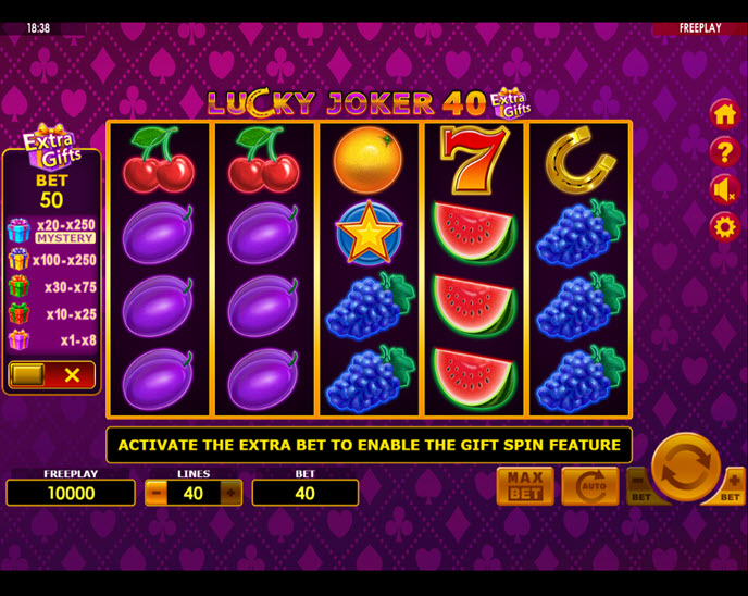 Lucky Joker 40 Extra Gifts