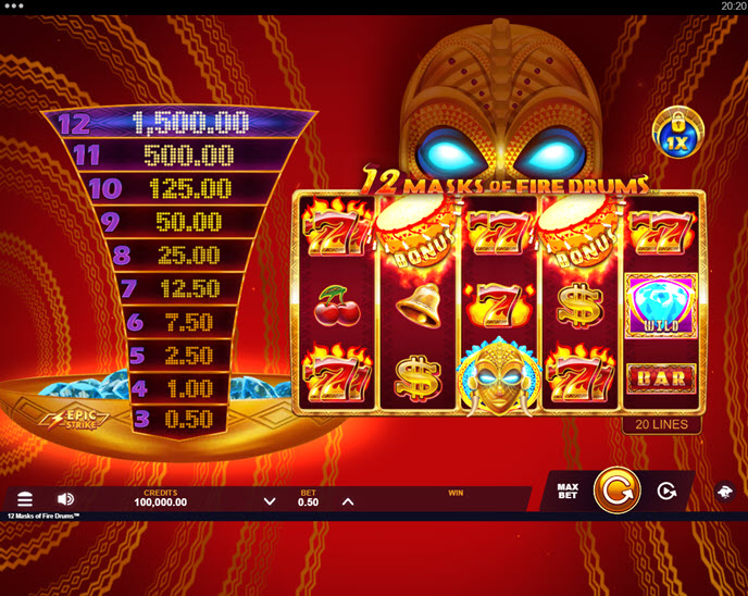 12 Masks of Fire Drums