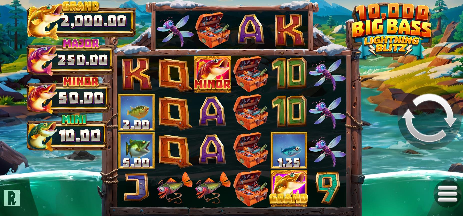 Рилсет слота 10000 Big Bass Lightning Blitz