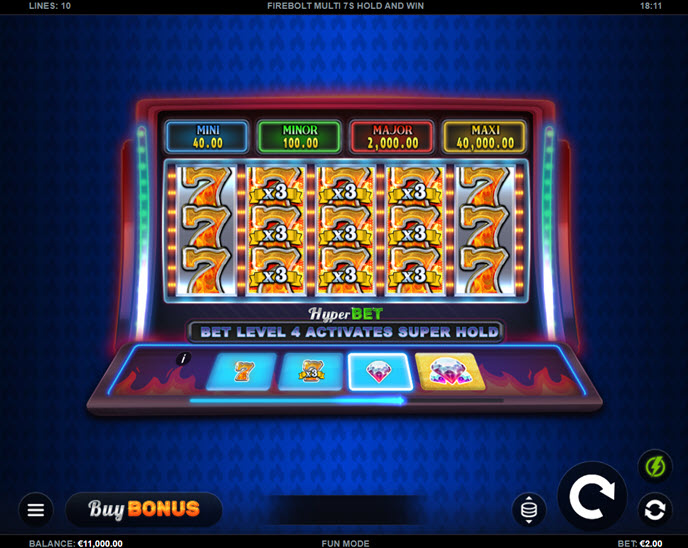 Firebolt Multi 7s Hold and Win