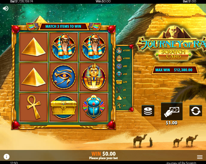 Journey of Ra Scratch Card