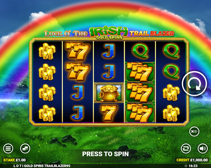 Luck O' The Irish Gold Spins Trail Blazer