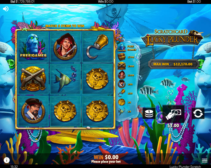 Lucky Plunder Scratch Card