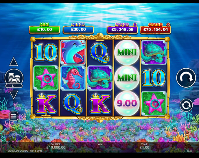 Mermaid's Jackpot Win & Spin