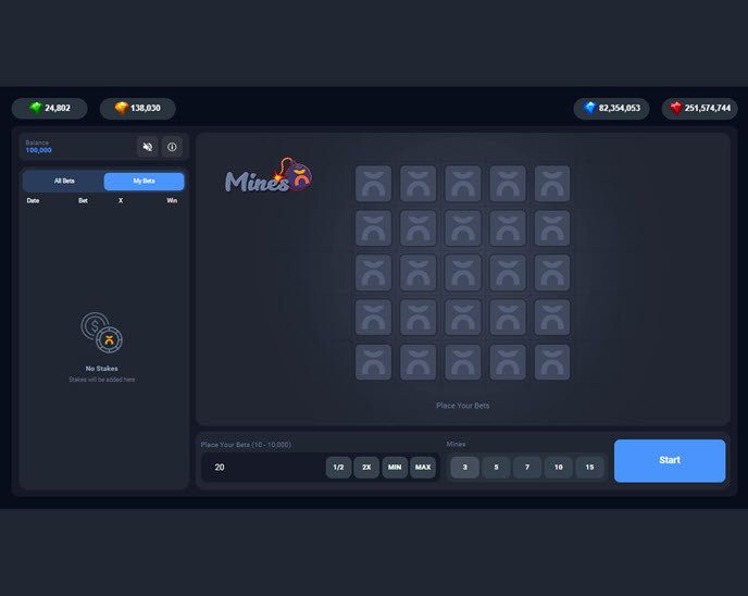 Mines (Popok Gaming)