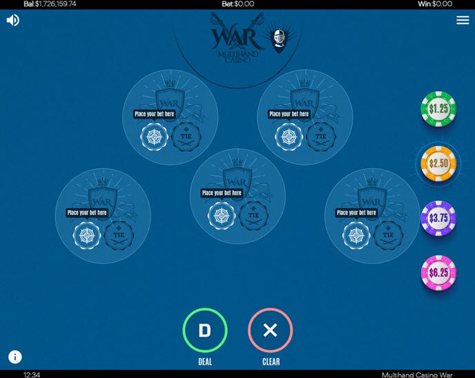Multihand Casino War (Flipluck)