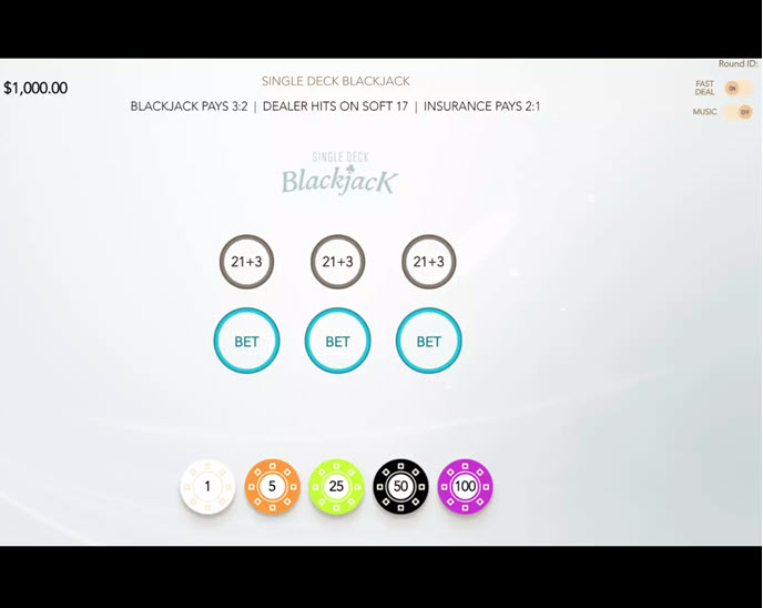 Single Deck Blackjack (Flipluck)