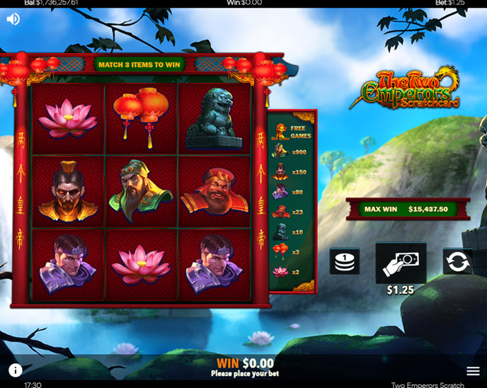 The Two Emperors Scratch Card