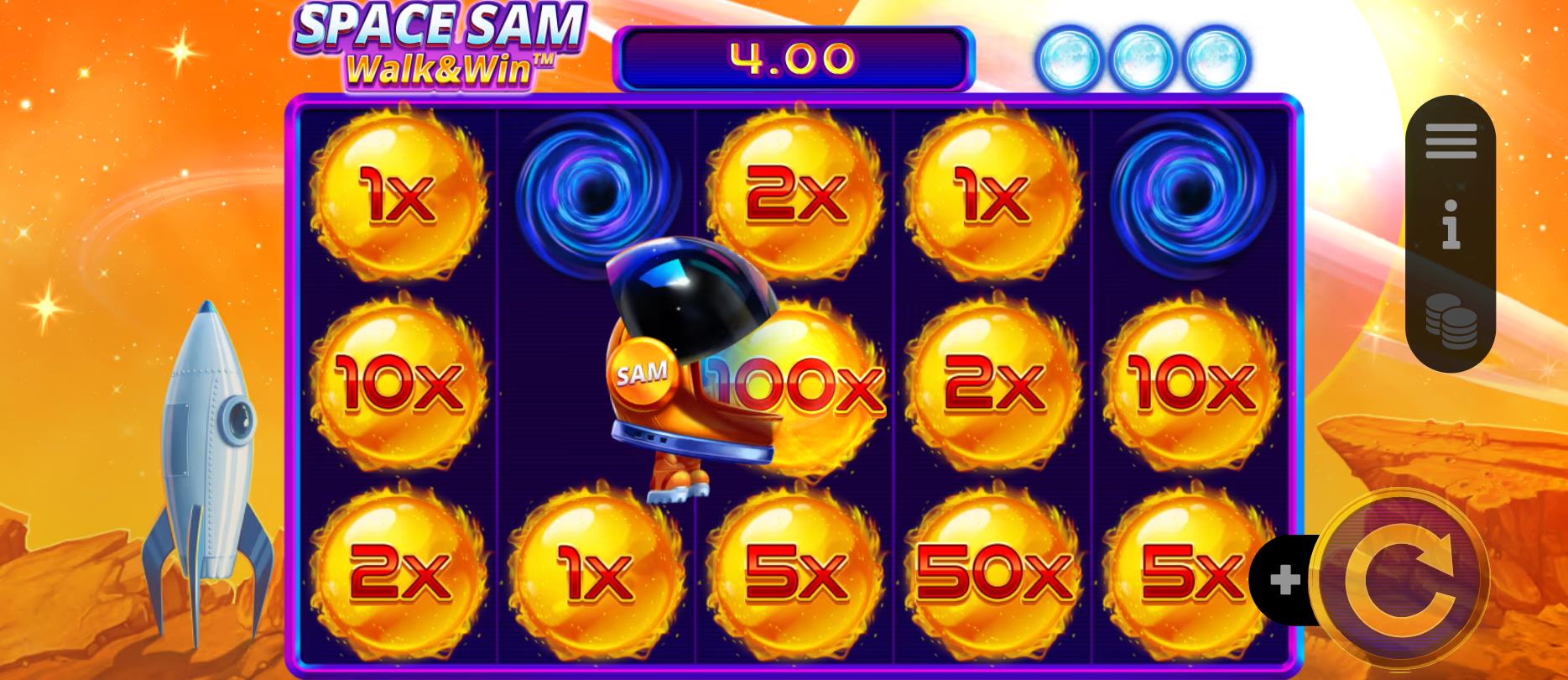 Новы слот Space Sam Walk and Win