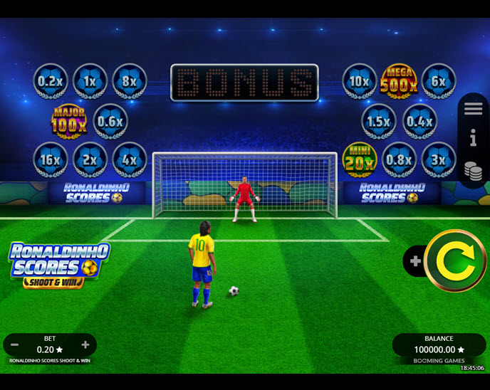 Ronaldinho Scores Shoot & Win