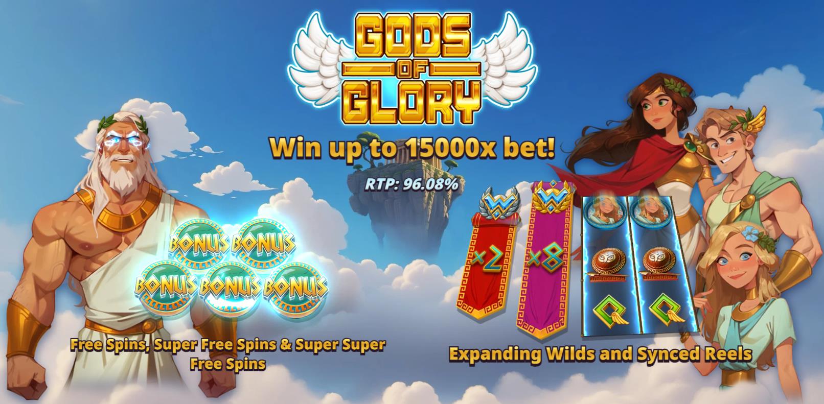 Бонусныя асаблівасці Gods of Glory