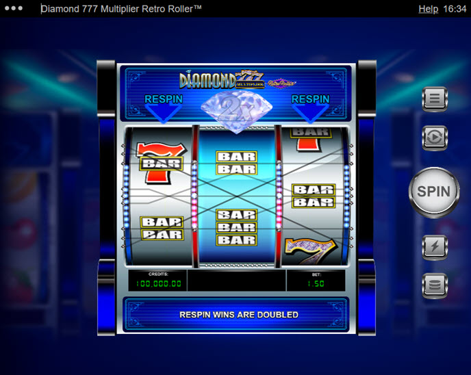 Diamond 777 Multiplier Retro Roller