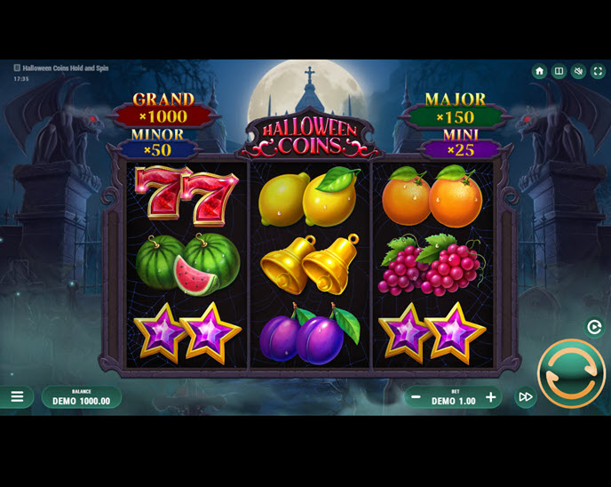 Halloween Coins Hold and Spin