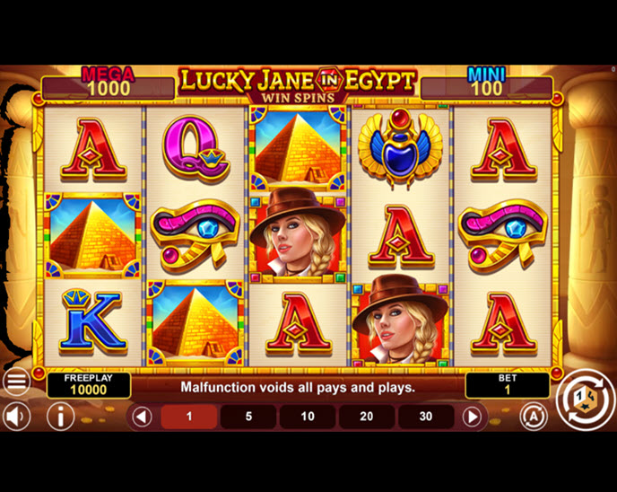 Lucky Jane in Egypt Win Spins
