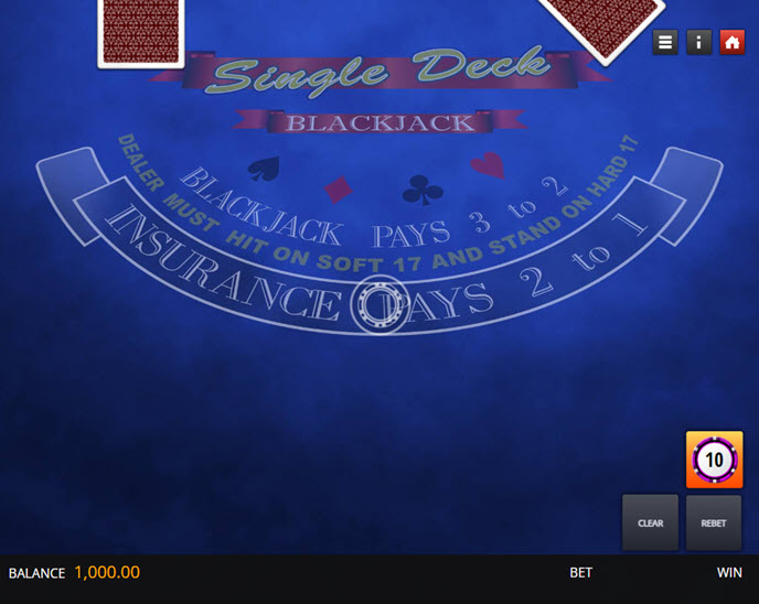 Single Deck Blackjack Elite Edition
