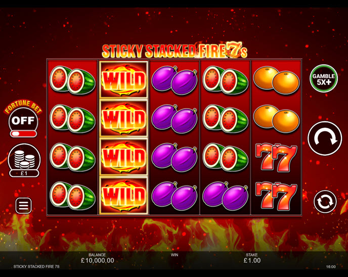 Sticky Stacked Fire 7’s