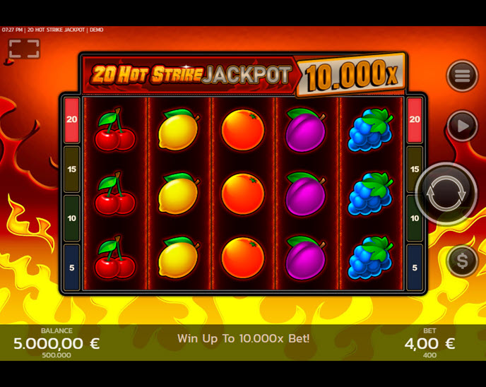 20 Hot Strike Jackpot