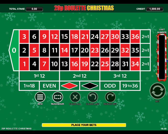 20p Roulette Christmas