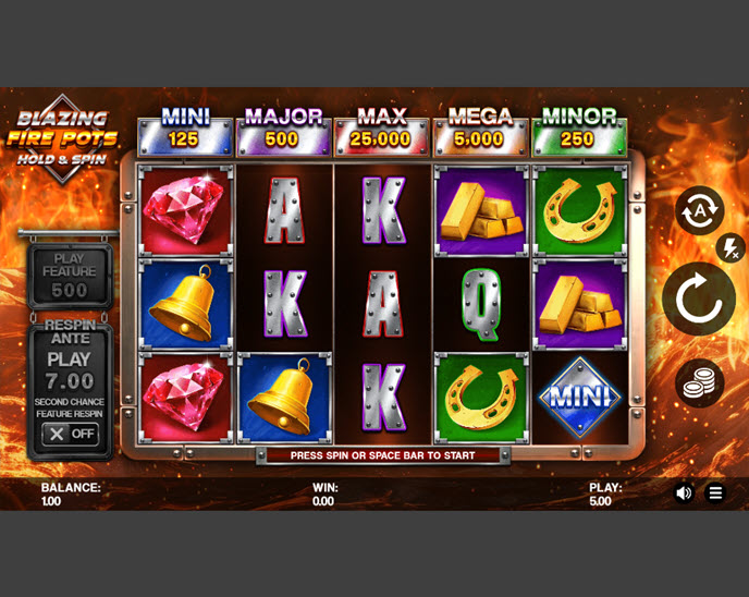 Blazing Fire Pots Hold & Spin